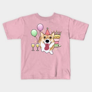 Birthday Corgi Kids T-Shirt